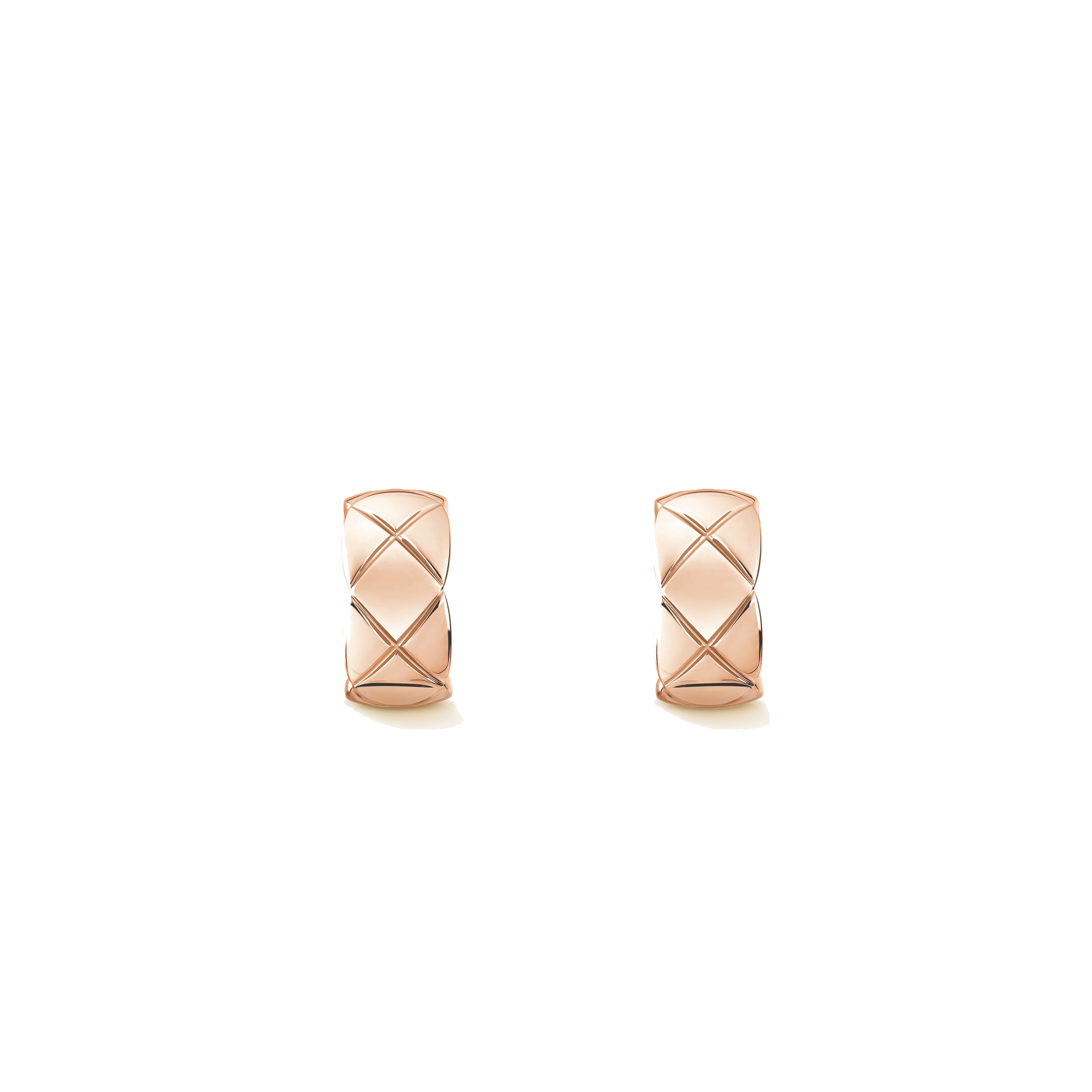 CHANEL COCO CRUSH EARRINGSQUILTED MOTIF, 18K ROSE GOLD J11744